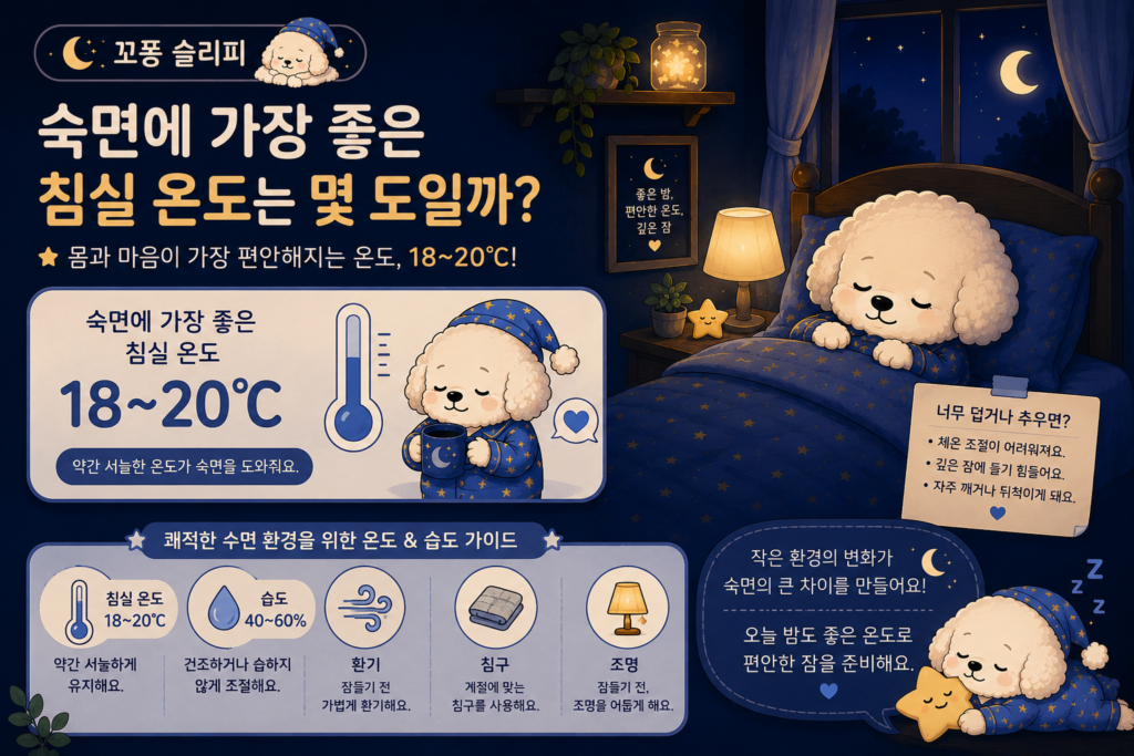 숙면에 가장 좋은 침실 온도는 몇도일까? 핵심 요약