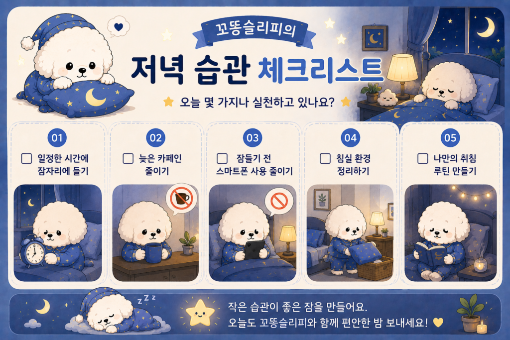 잠 잘 자는 사람들의 저녁 습관 체크리스트