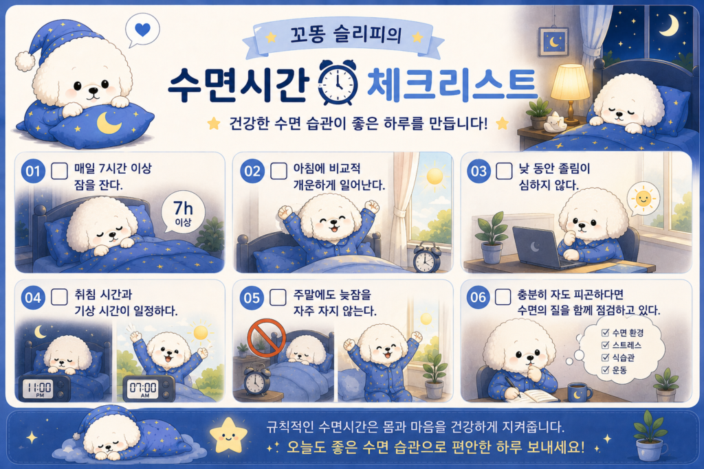 8시간 꼭 자야 할까? 적정 수면시간 체크리스트
