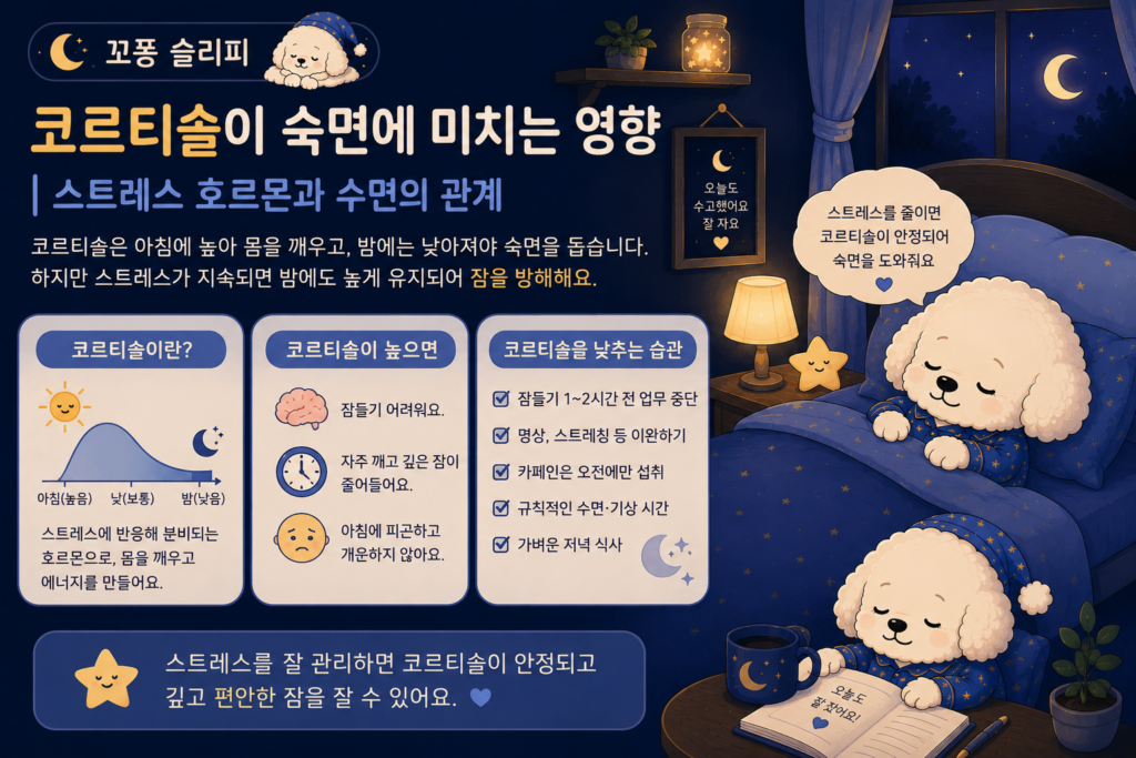 코르티솔 리듬을 유지해 숙면을 돕는 꼬똥 슬리피 마무리 이미지